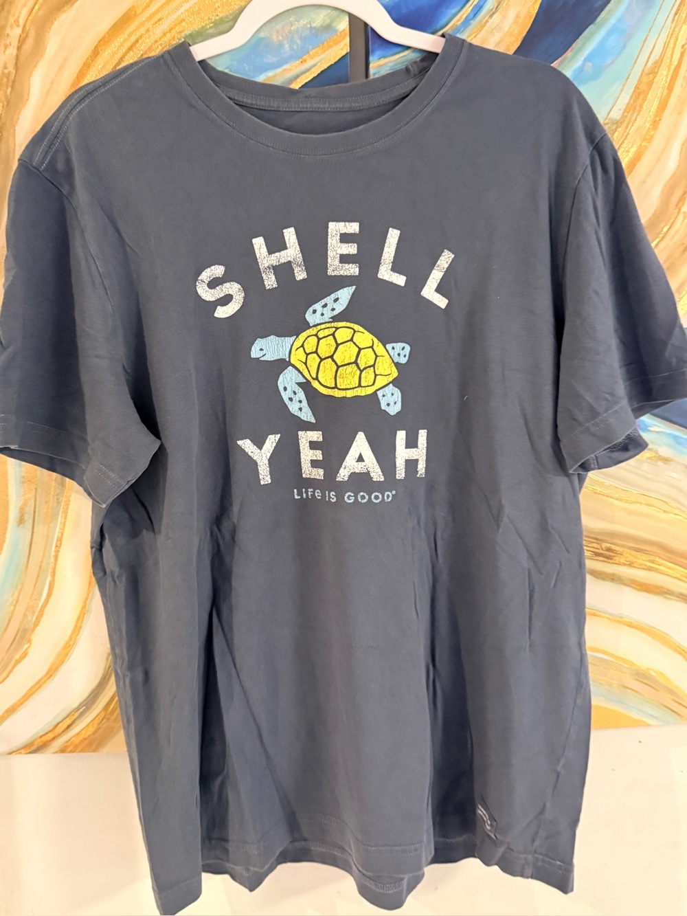 Life Is Good Crusher Logo Tee - Gray